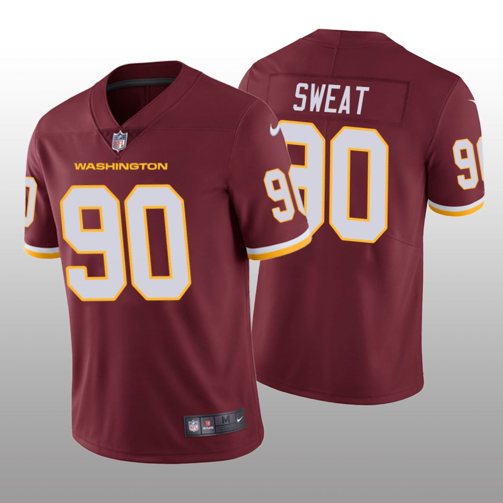 Men's Washington Football Team #90 Montez Sweat Red Vapor Untouchable Limited Stitched Jersey